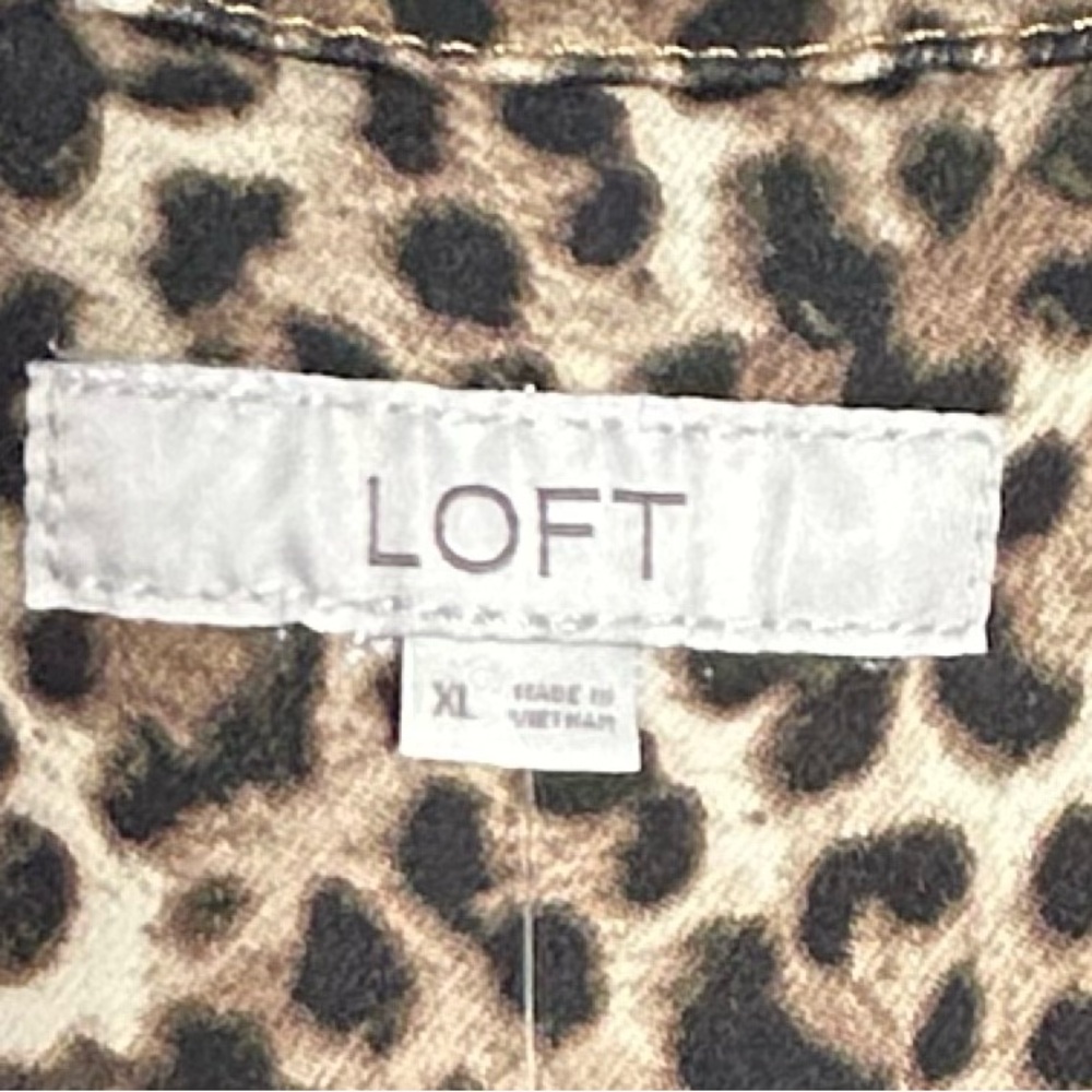 Ann Taylor LOFT NWT Leopard Print Button-Up Dress - Picture 3 of 4